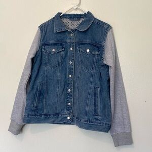 Anthropology MA denim long cotton sleeve pocket rare coat jacket large